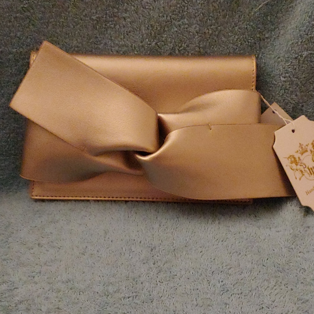 Bronze Knot Accent Evening Clutch